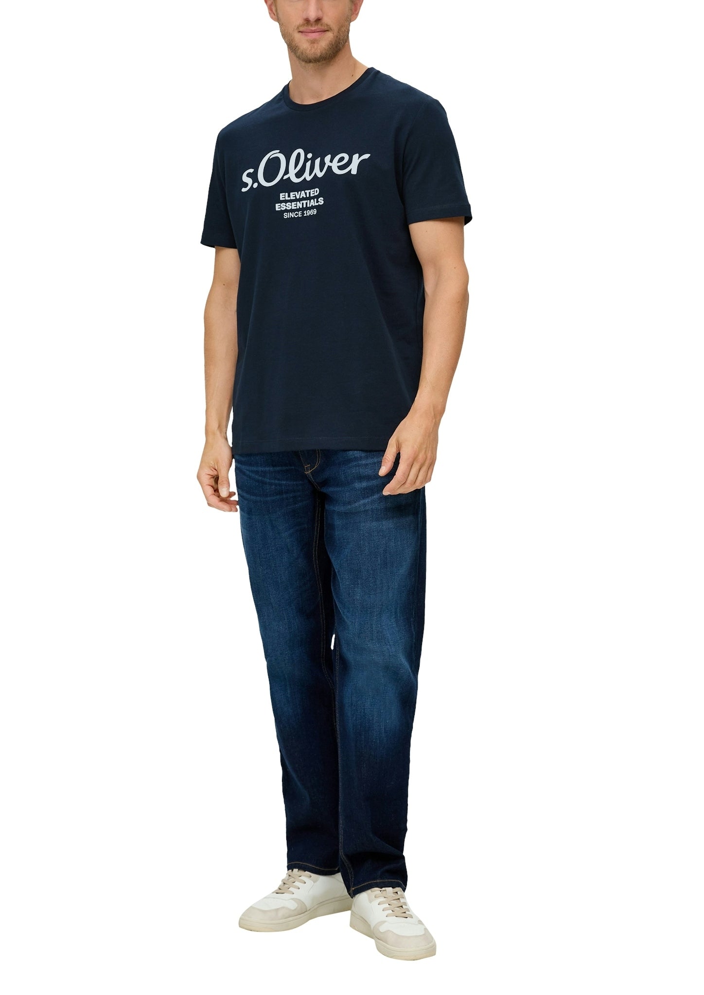 S. Oliver red Herren T-Shirts kurz Blue