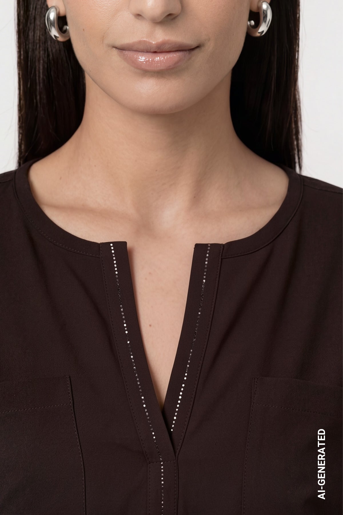 Monari Damen T-Shirts  Black Coffe