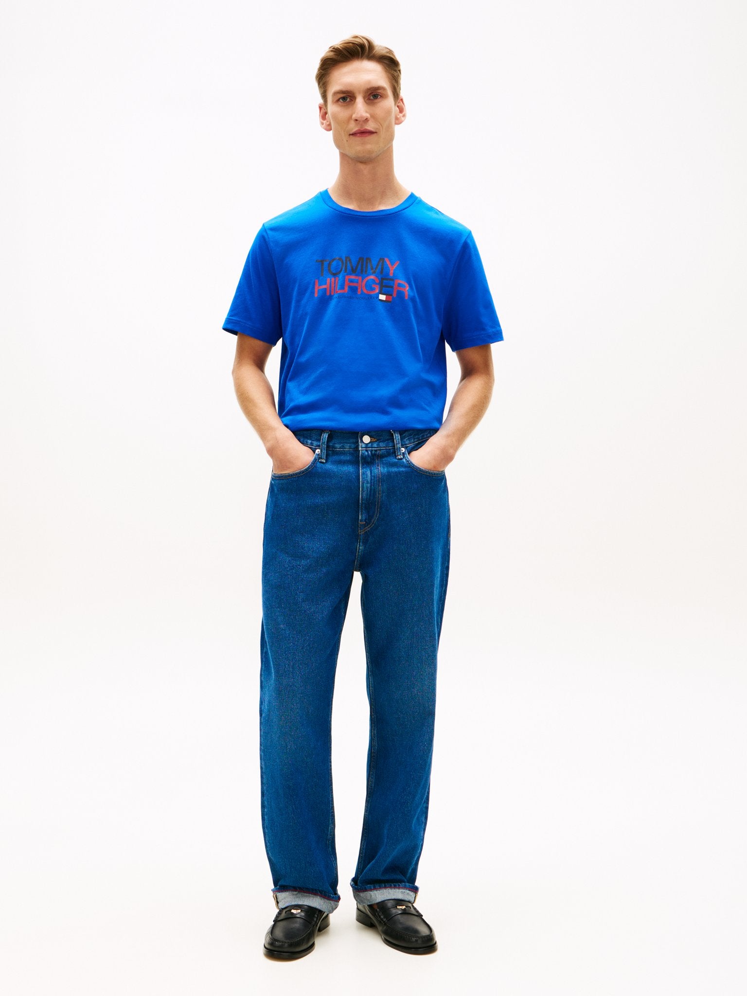 Tommy Hilfiger Herren T-Shirts kurz Cf Blue