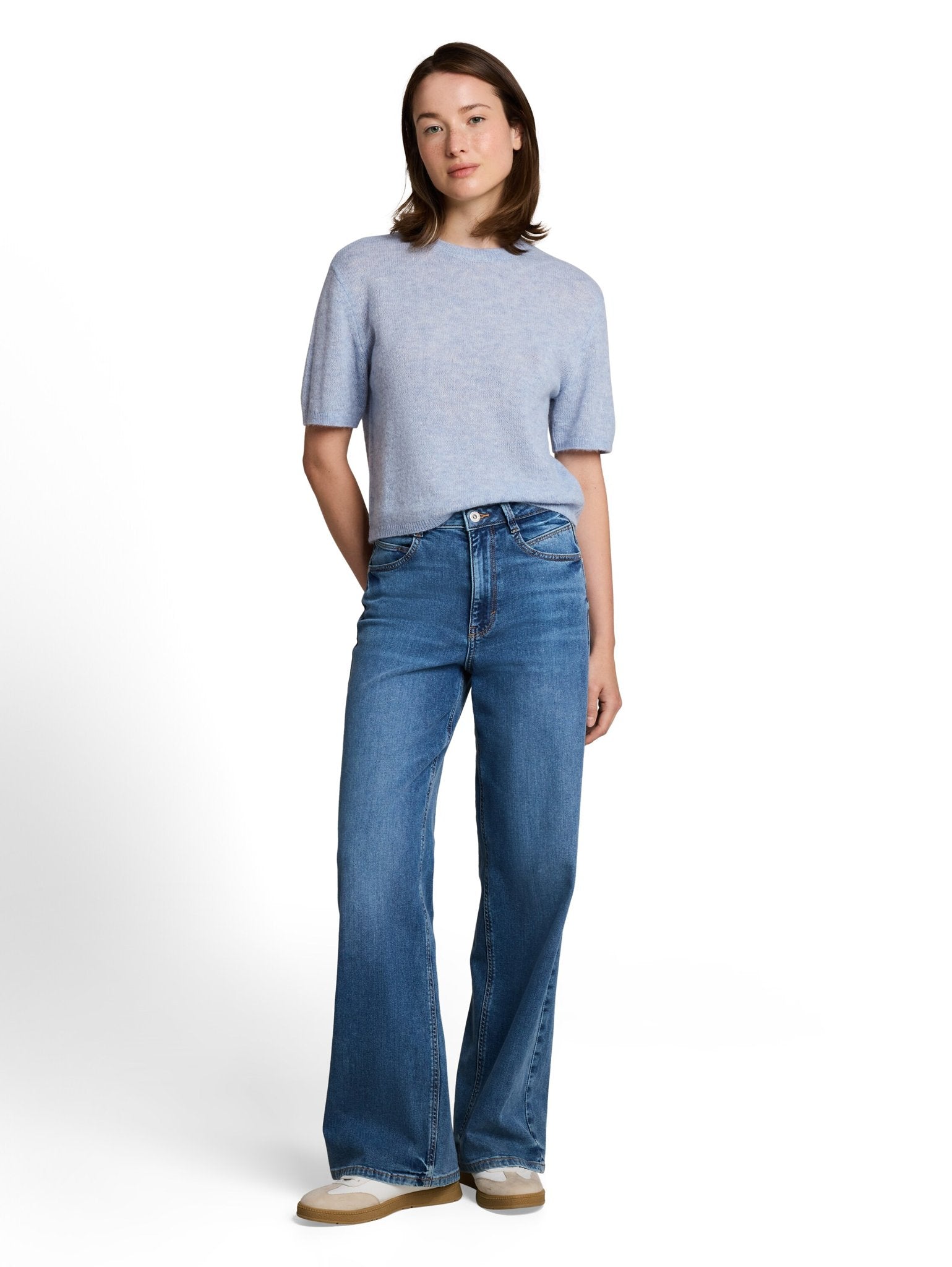 Tom Tailor denim Damen Pullover Foggy Sky Blue