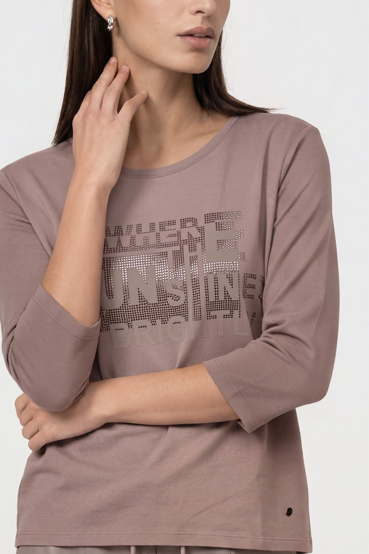Monari Damen T-Shirts Taupe