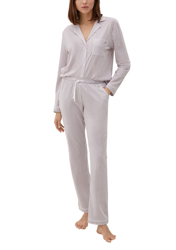 Lascana Schlafanzug Bordeaux Str