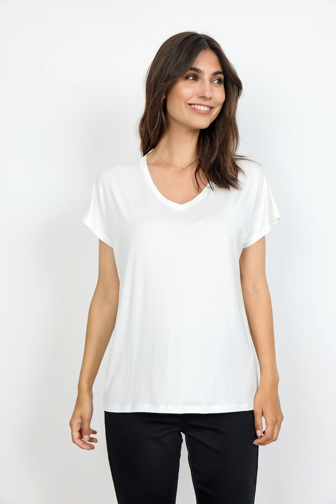 Soya Concept Damen T-Shirts Offwhite
