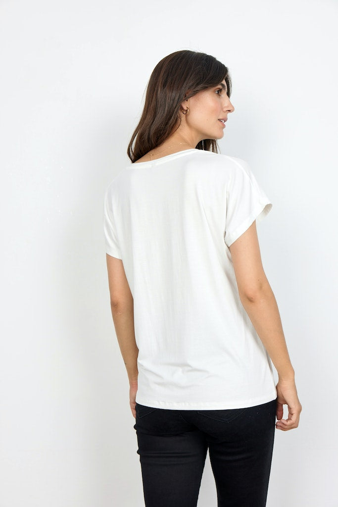 Soya Concept Damen T-Shirts Offwhite