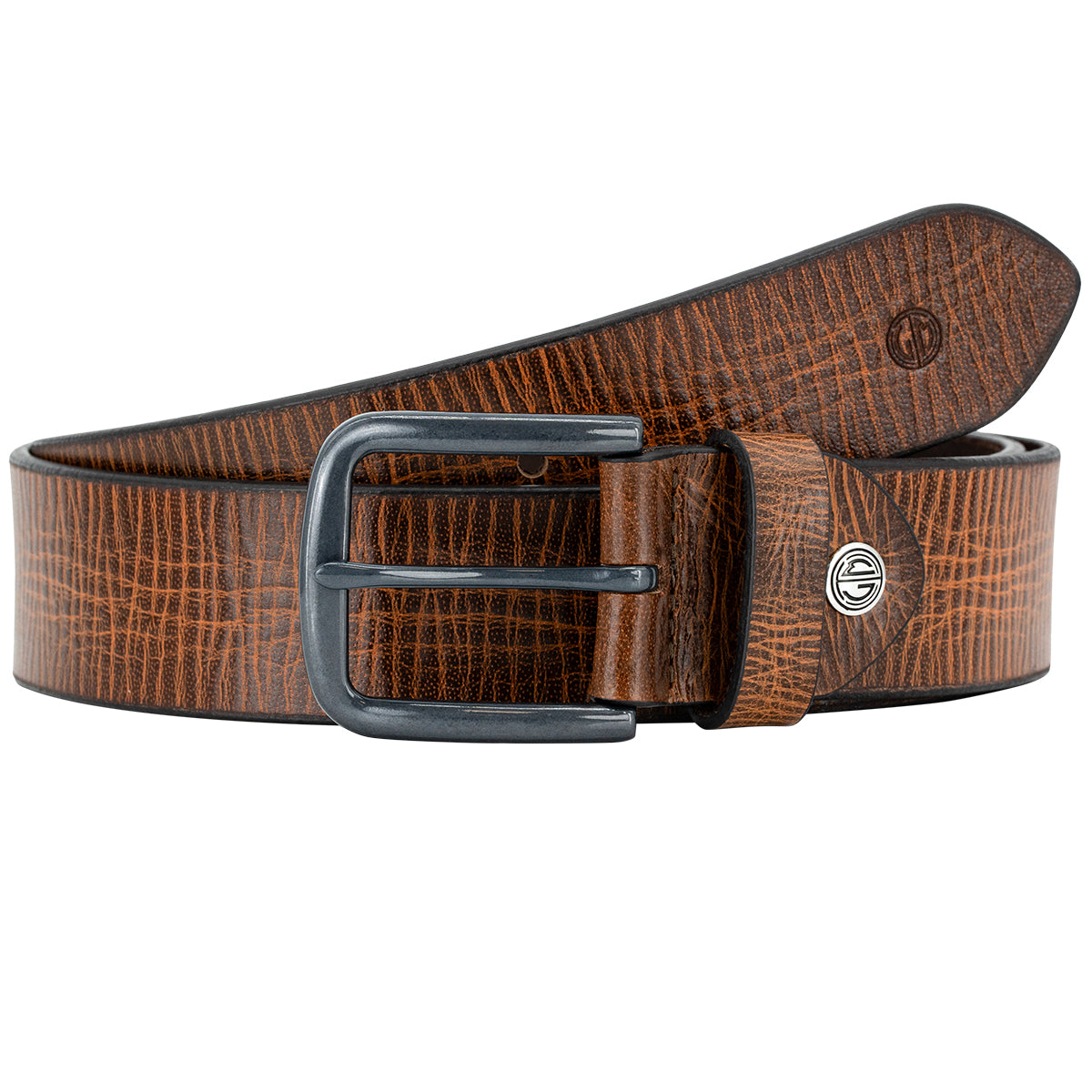 LINDENMANN Herren Gürtel Cognac