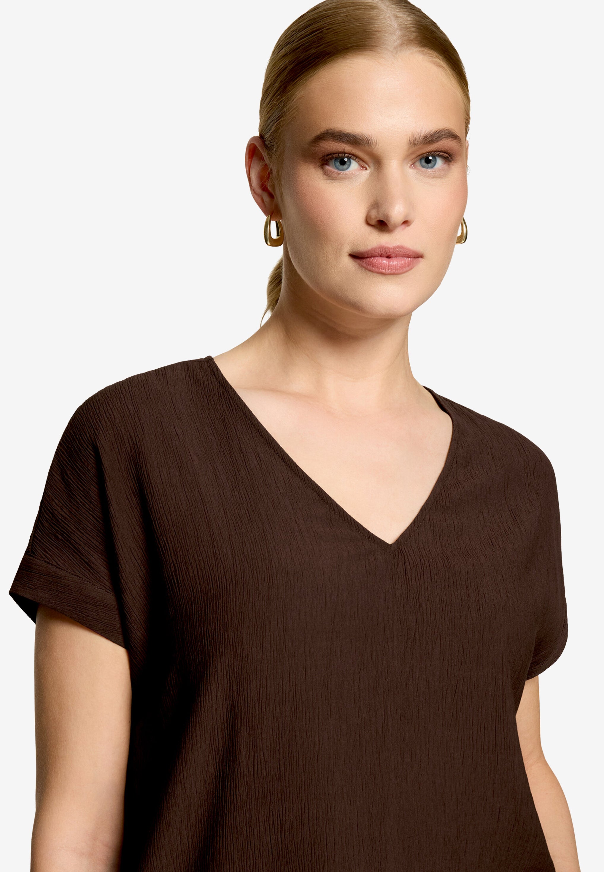 Zero Damen Blusen Chocolate Plum