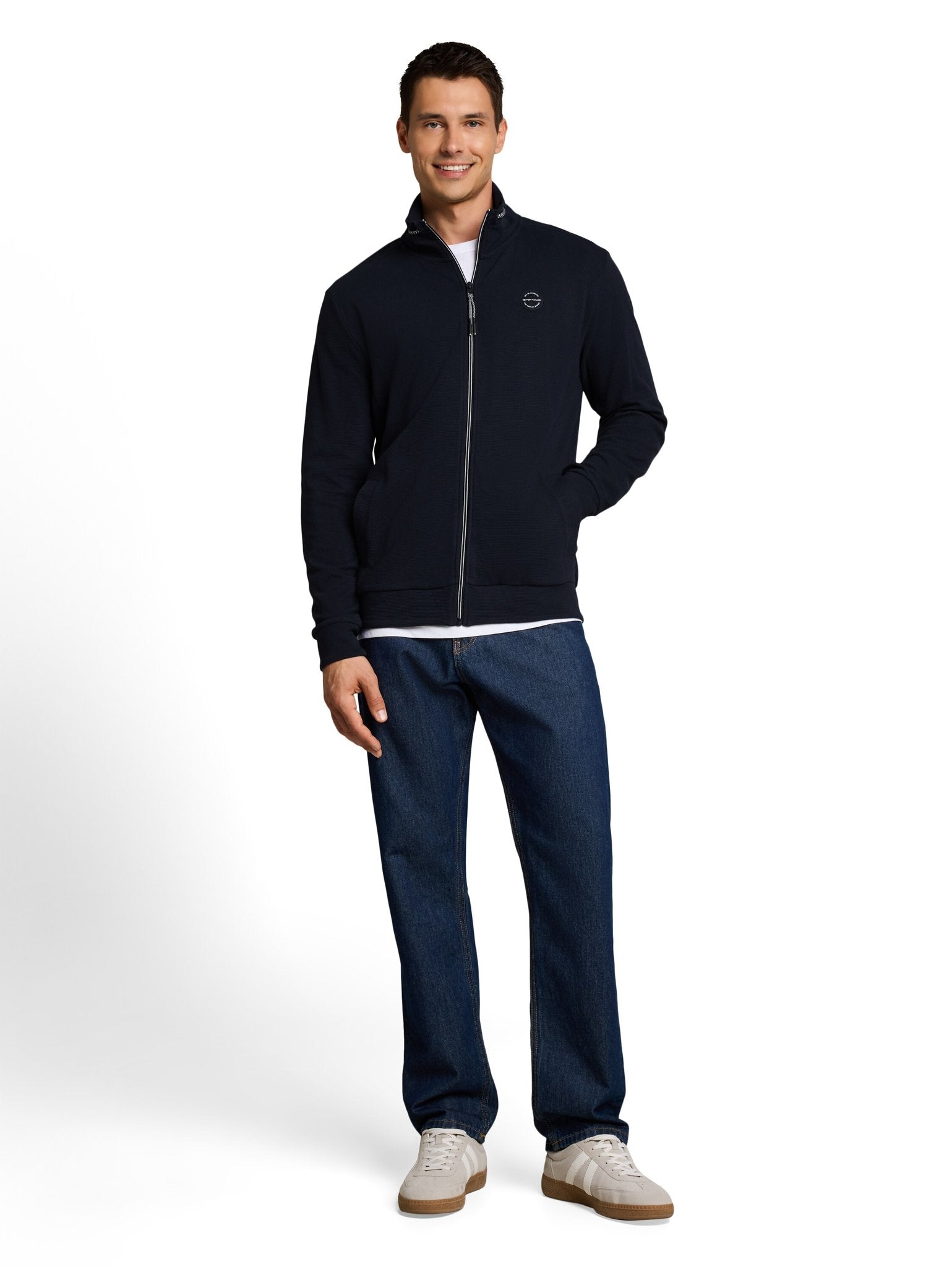 Tom Tailor Herren T-Shirts lang Sky Captain Blu