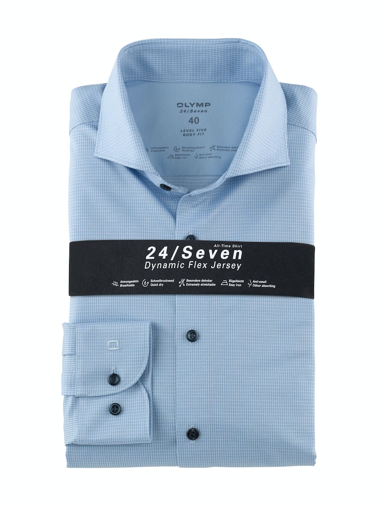 Olymp Herren Hemden lang  Bleu