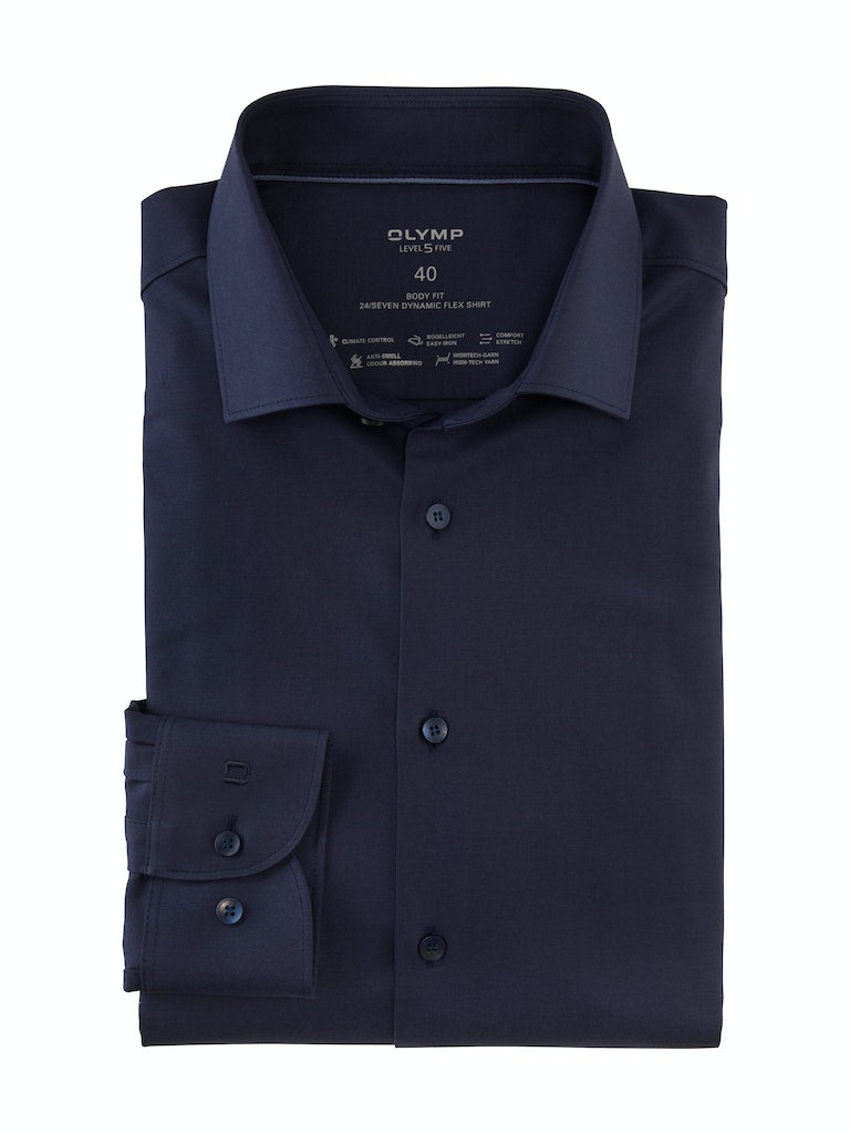 Olymp Herren Hemden lang  Marine
