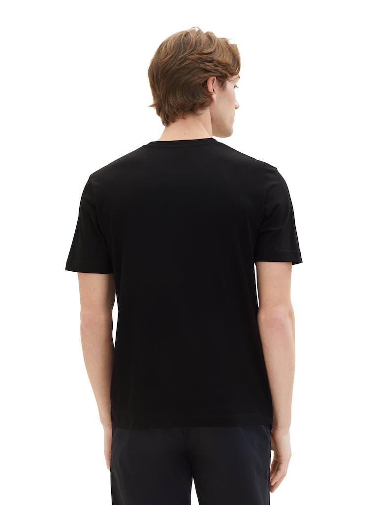 Tom Tailor Herren T-Shirts kurz Black
