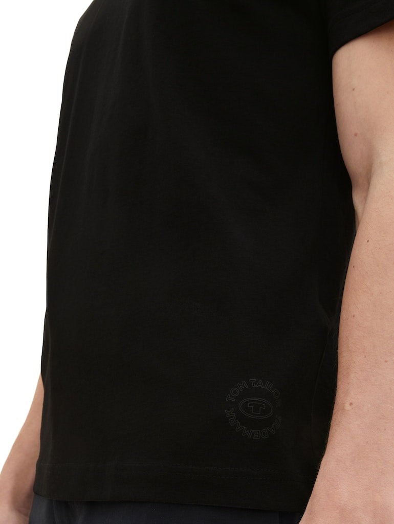 Tom Tailor Herren T-Shirts kurz Black