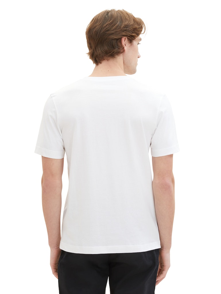 Tom Tailor Herren T-Shirts kurz White