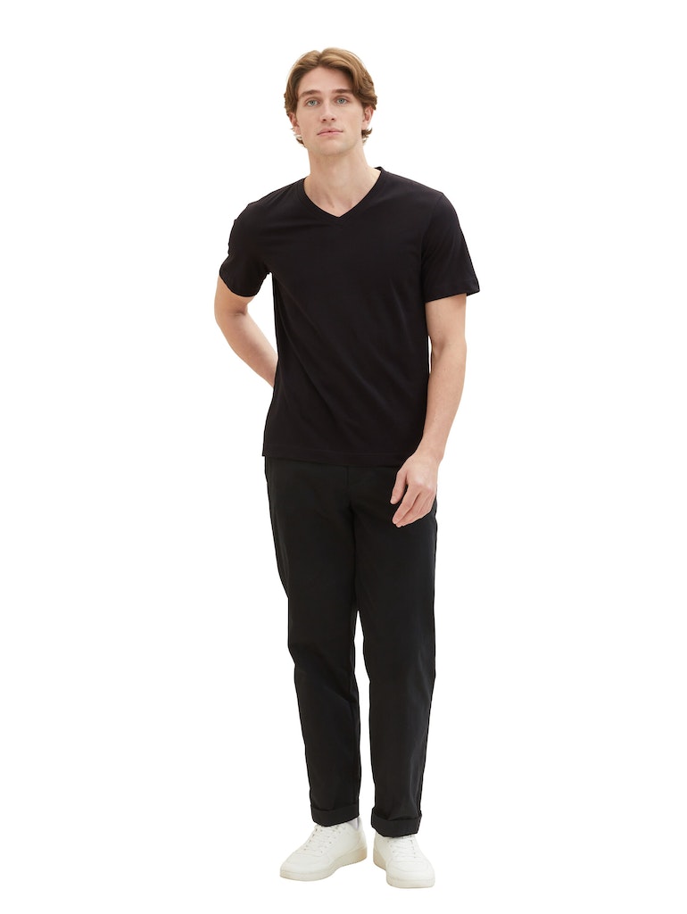 Tom Tailor Herren T-Shirts kurz Black