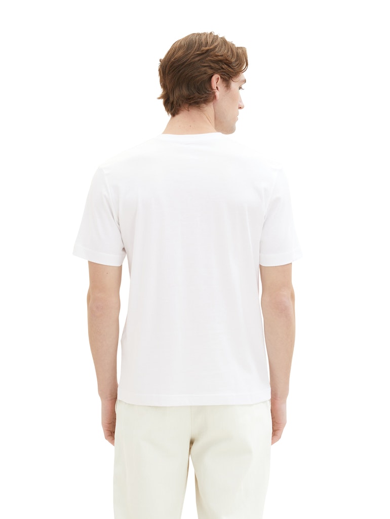 Tom Tailor Herren T-Shirts kurz White