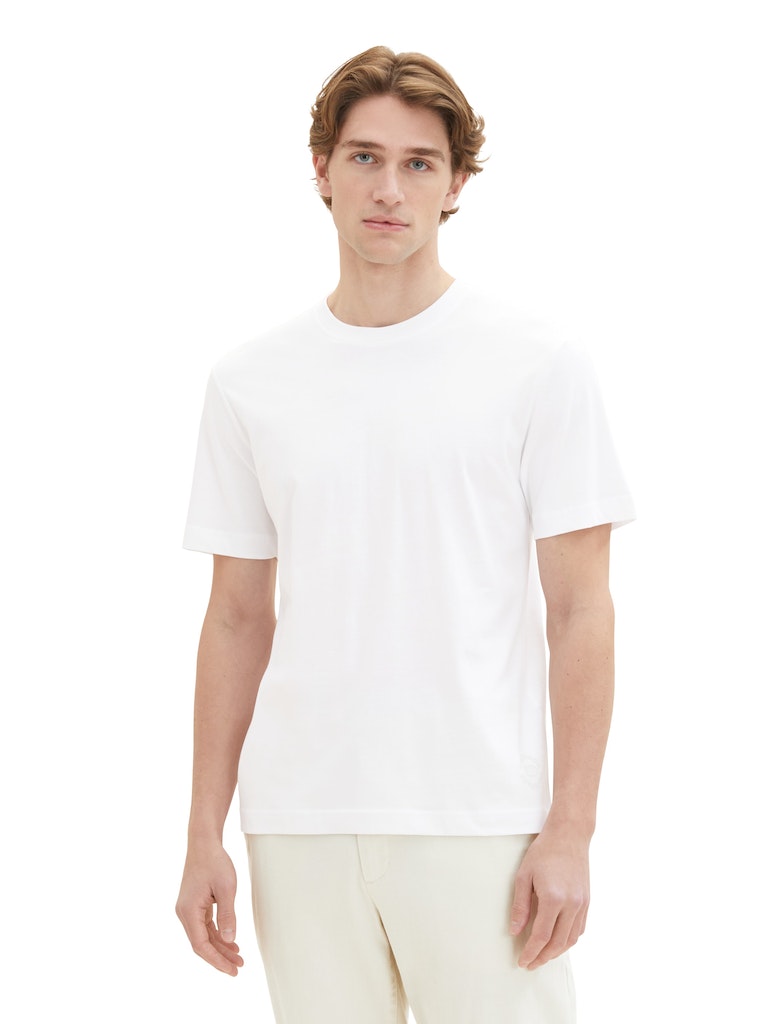 Tom Tailor Herren T-Shirts kurz White