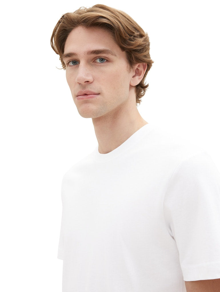 Tom Tailor Herren T-Shirts kurz White