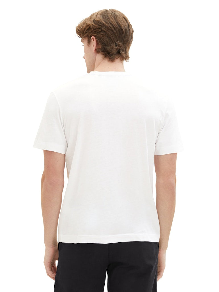 Tom Tailor Herren T-Shirts kurz White