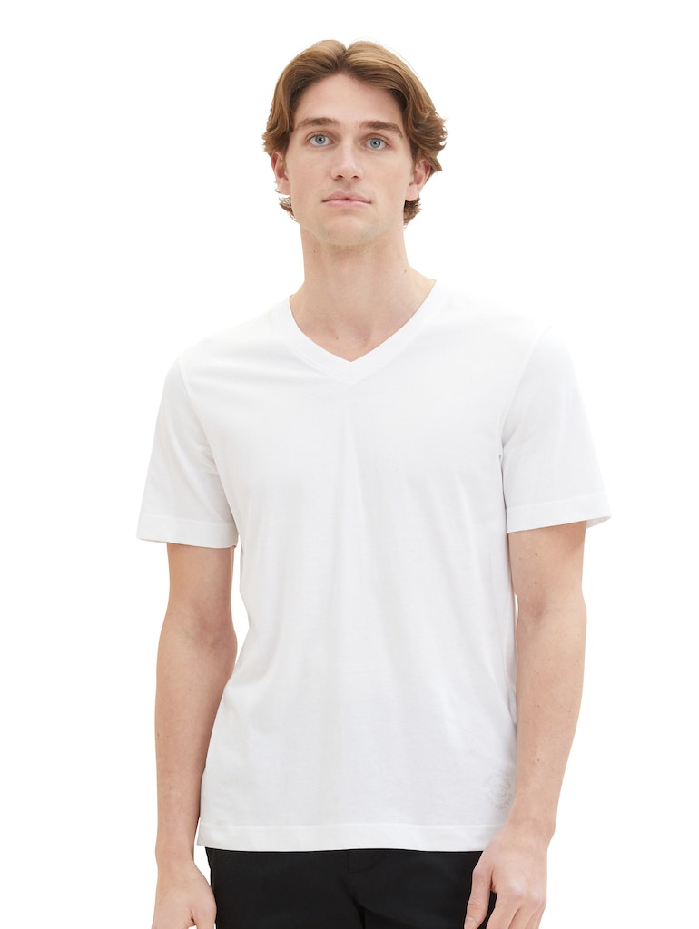 Tom Tailor Herren T-Shirts kurz White