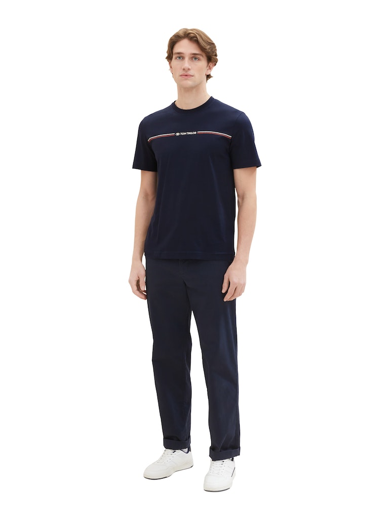 Tom Tailor Herren T-Shirts kurz Sky Captain Blu