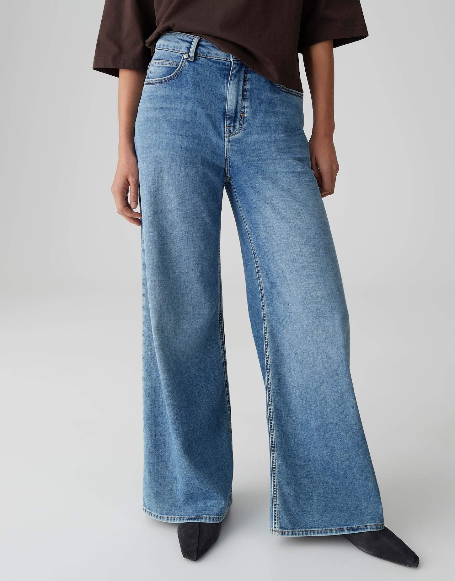Opus Pants Damen Jeans  Mid Blue