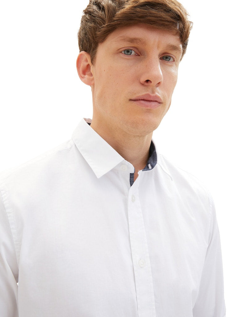 Tom Tailor Herren Hemden lang White