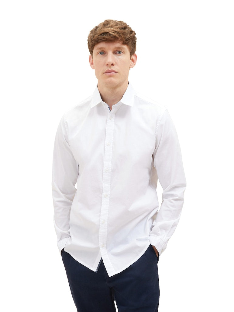 Tom Tailor Herren Hemden lang White