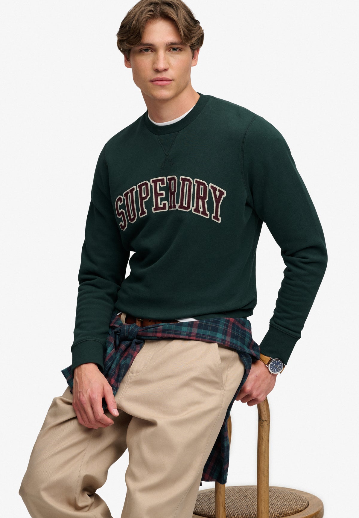 Superdry Herren Sweatshirts E Enamel Gree