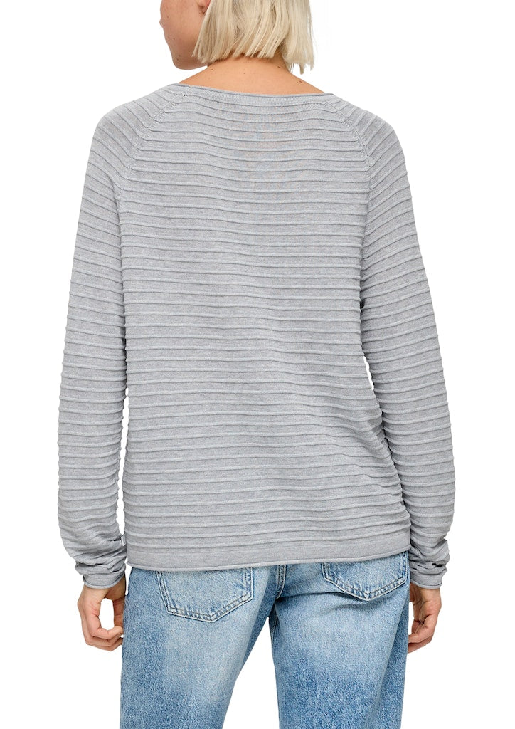 QS by S.Oliver Damen Pullover Grey/Black