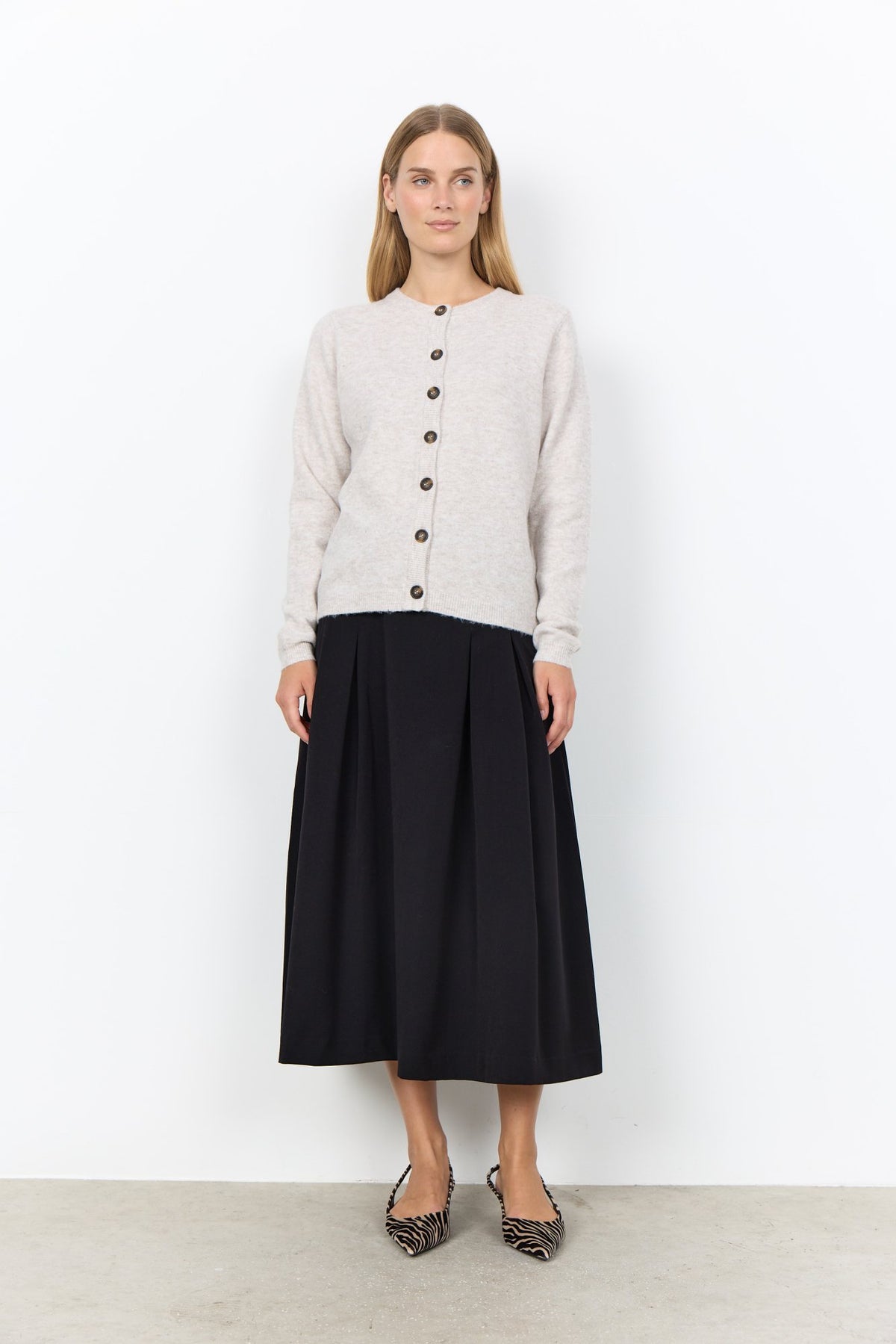 Soya Concept Damen Strickjacken Light Sand Mela