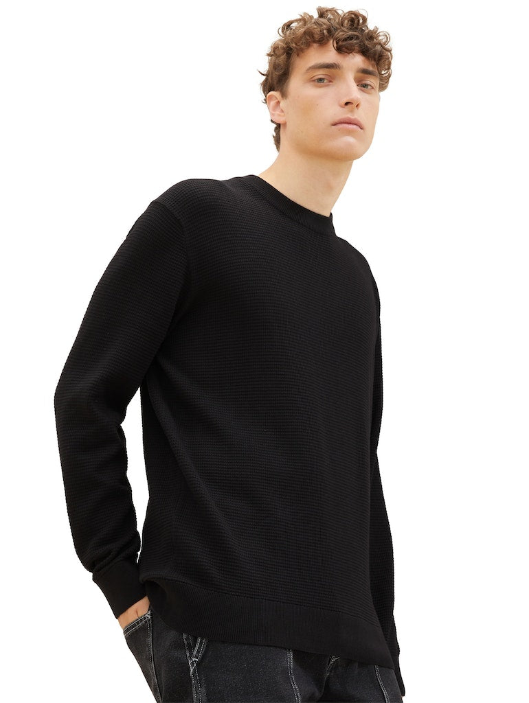 Tom Tailor denim Herren Pullover Black