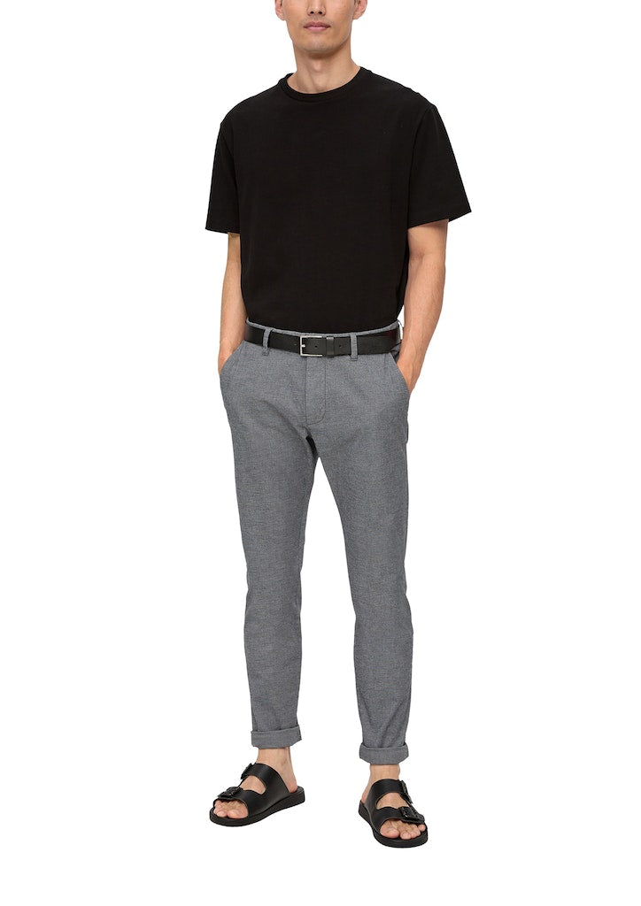 S. Oliver red Herren Gürtel Grey/Black