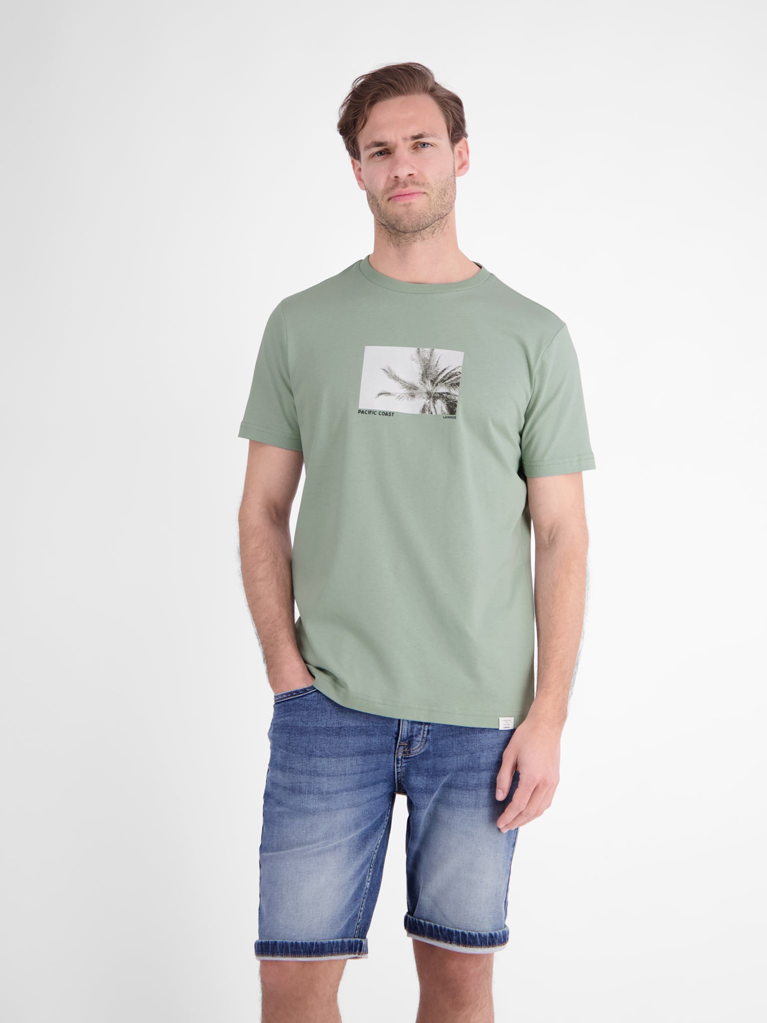 Lerros Herren T-Shirts kurz Bay Green