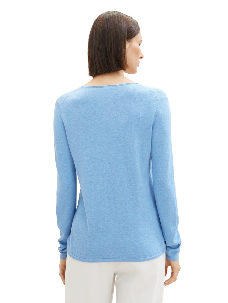 Tom Tailor Damen Pullover Sea Blue Melang