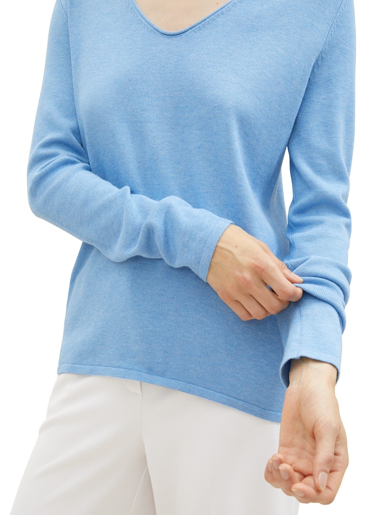 Tom Tailor Damen Pullover Sea Blue Melang