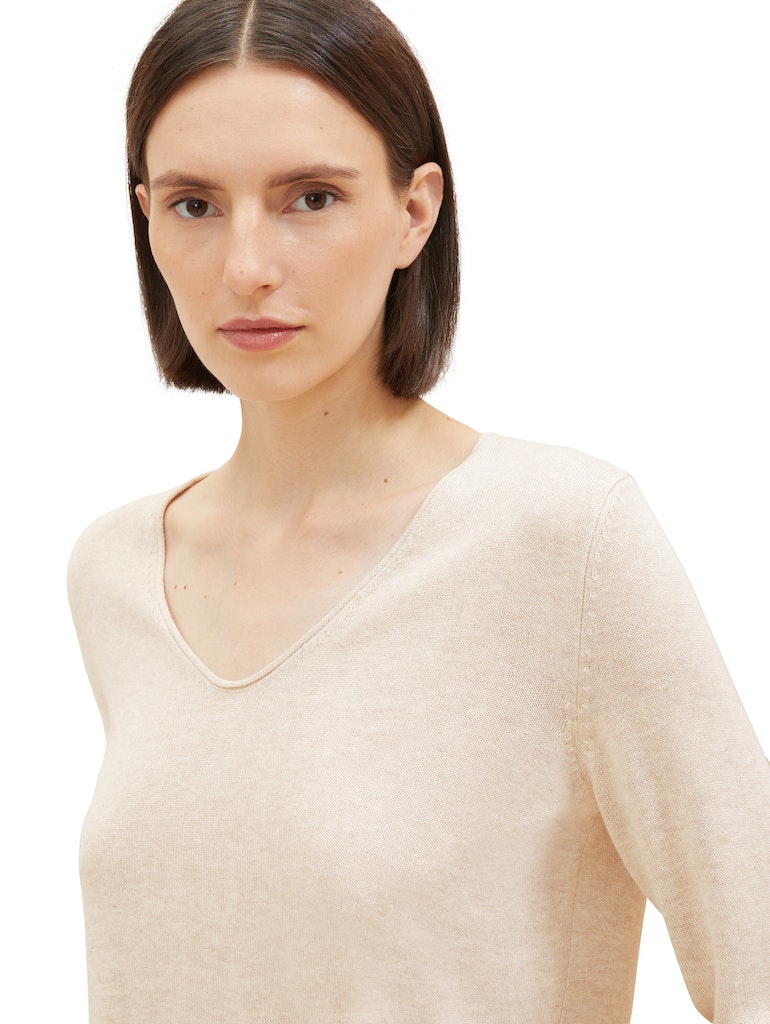 Tom Tailor Damen Pullover Desert Sand Mel