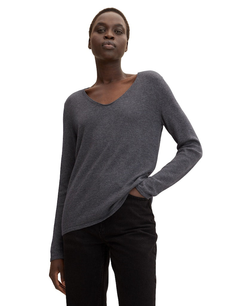 Tom Tailor Damen Pullover Evident Anthrac