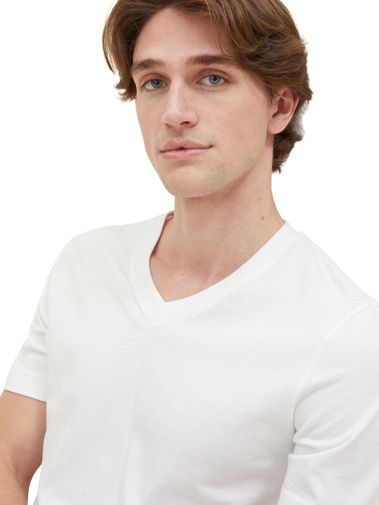 Tom Tailor Herren T-Shirts kurz White