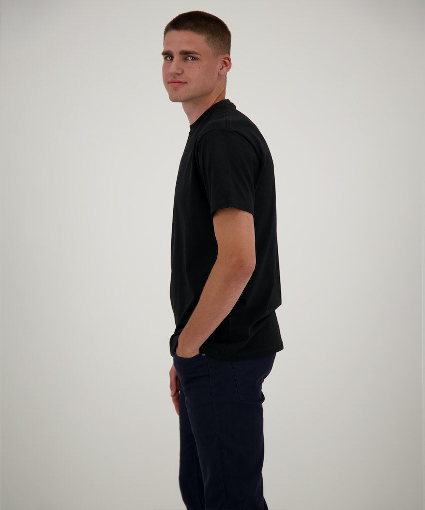 Ragman Herren T-Shirts kurz  Schwarz