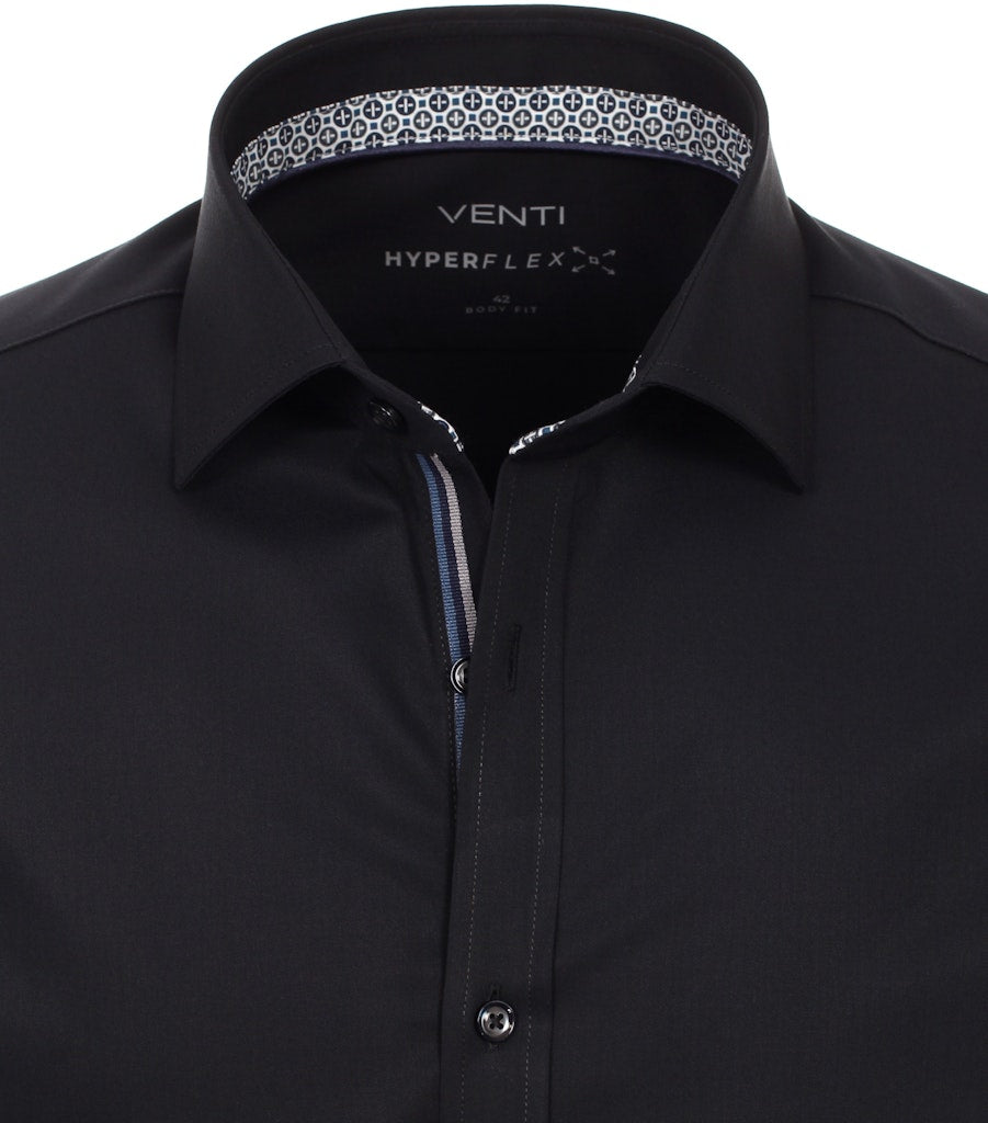 Casa Moda Herren Hemden lang  Schwarz