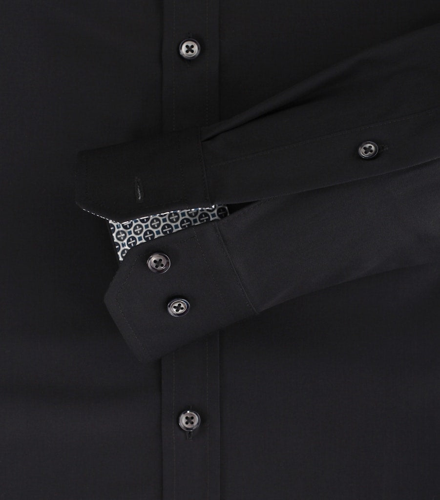 Casa Moda Herren Hemden lang  Schwarz