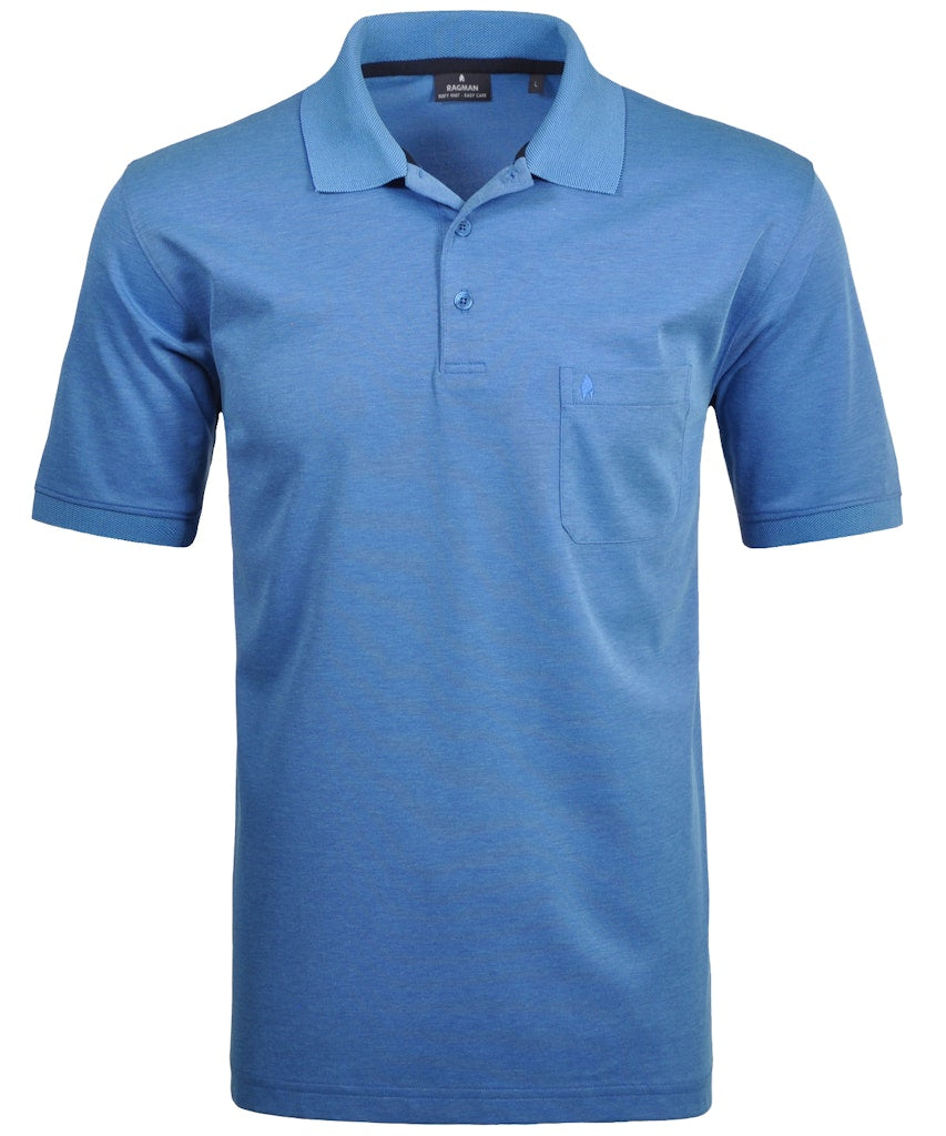 Ragman Herren Polo-Shirts  Aqua