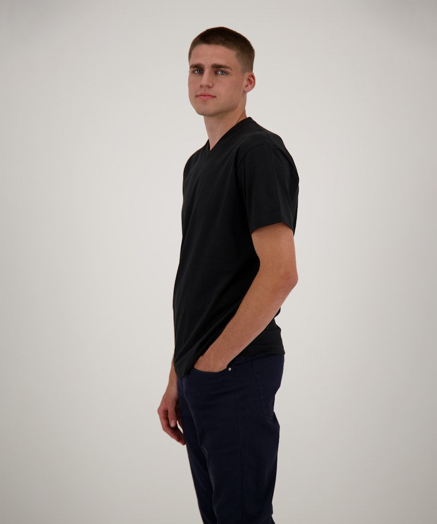 Ragman Herren T-Shirts kurz  Schwarz