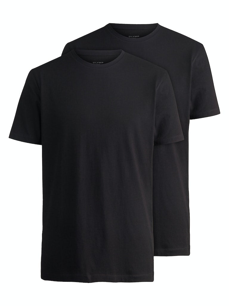 Olymp Herren T-Shirts kurz  Schwarz
