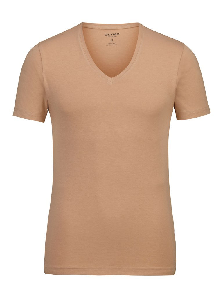 Olymp Herren T-Shirts kurz  Caramel