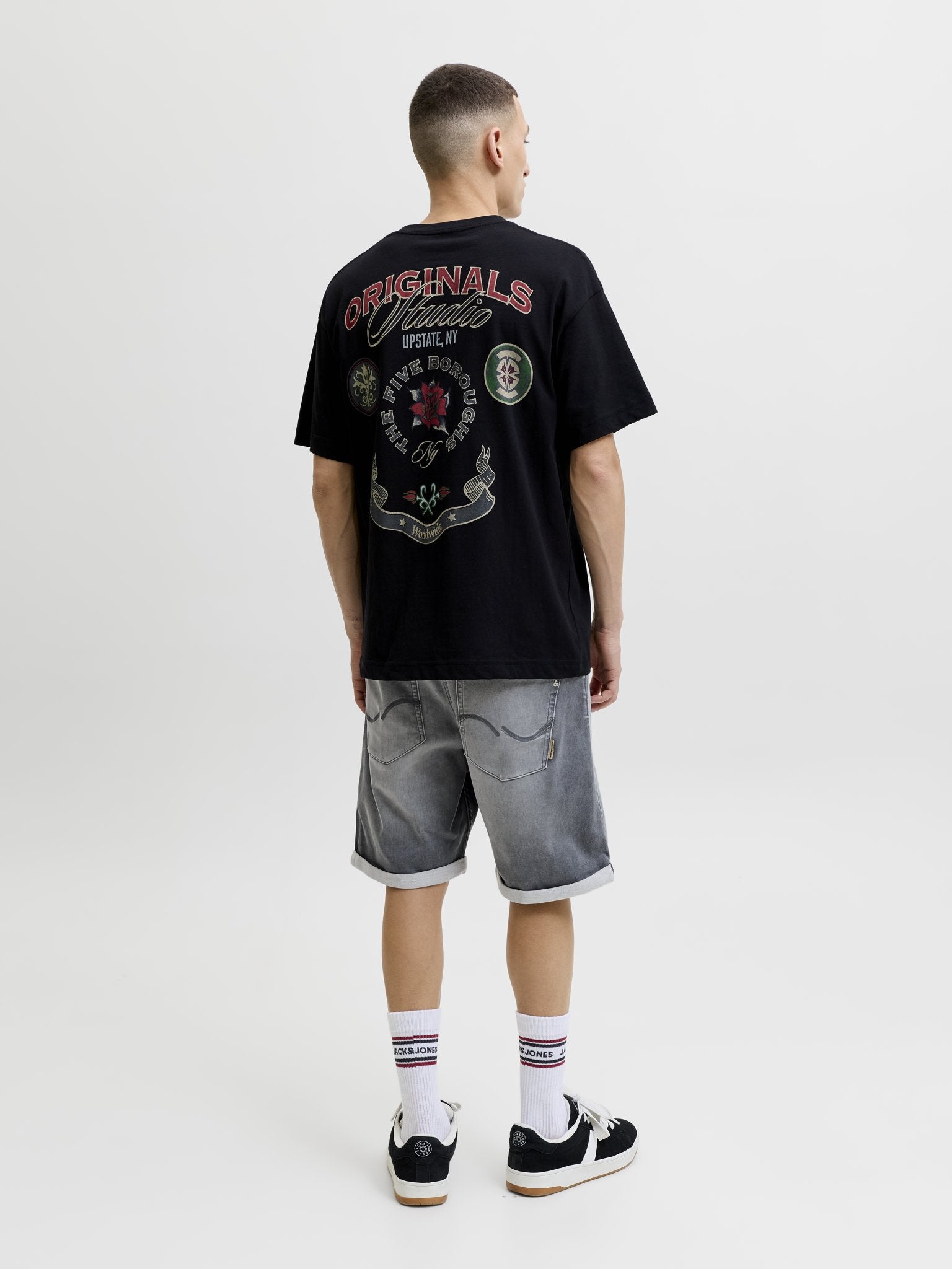 Jack & Jones Herren Shorts Grey Denim