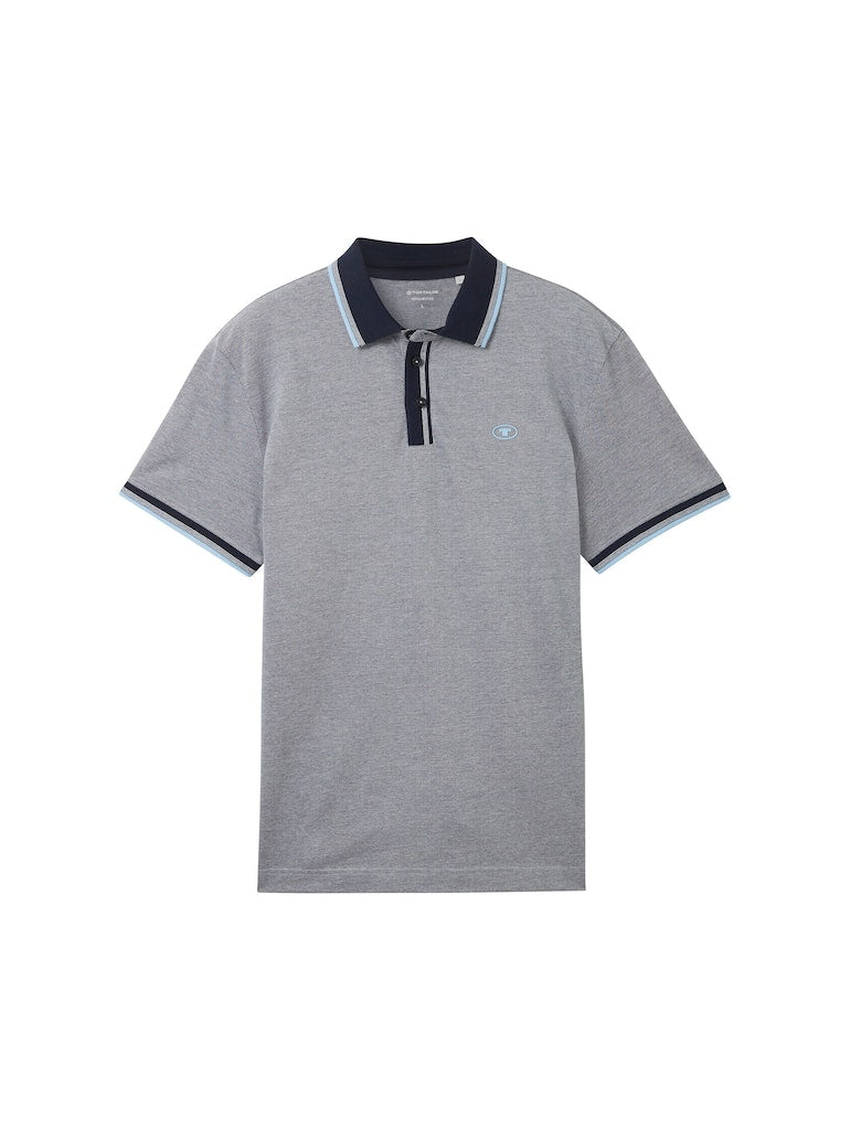Tom Tailor Herren Polo-Shirts Navy White Two