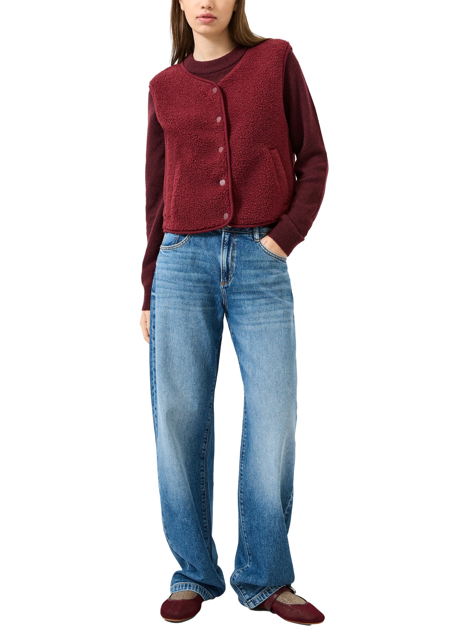 QS by S.Oliver Damen T-Shirts  Red
