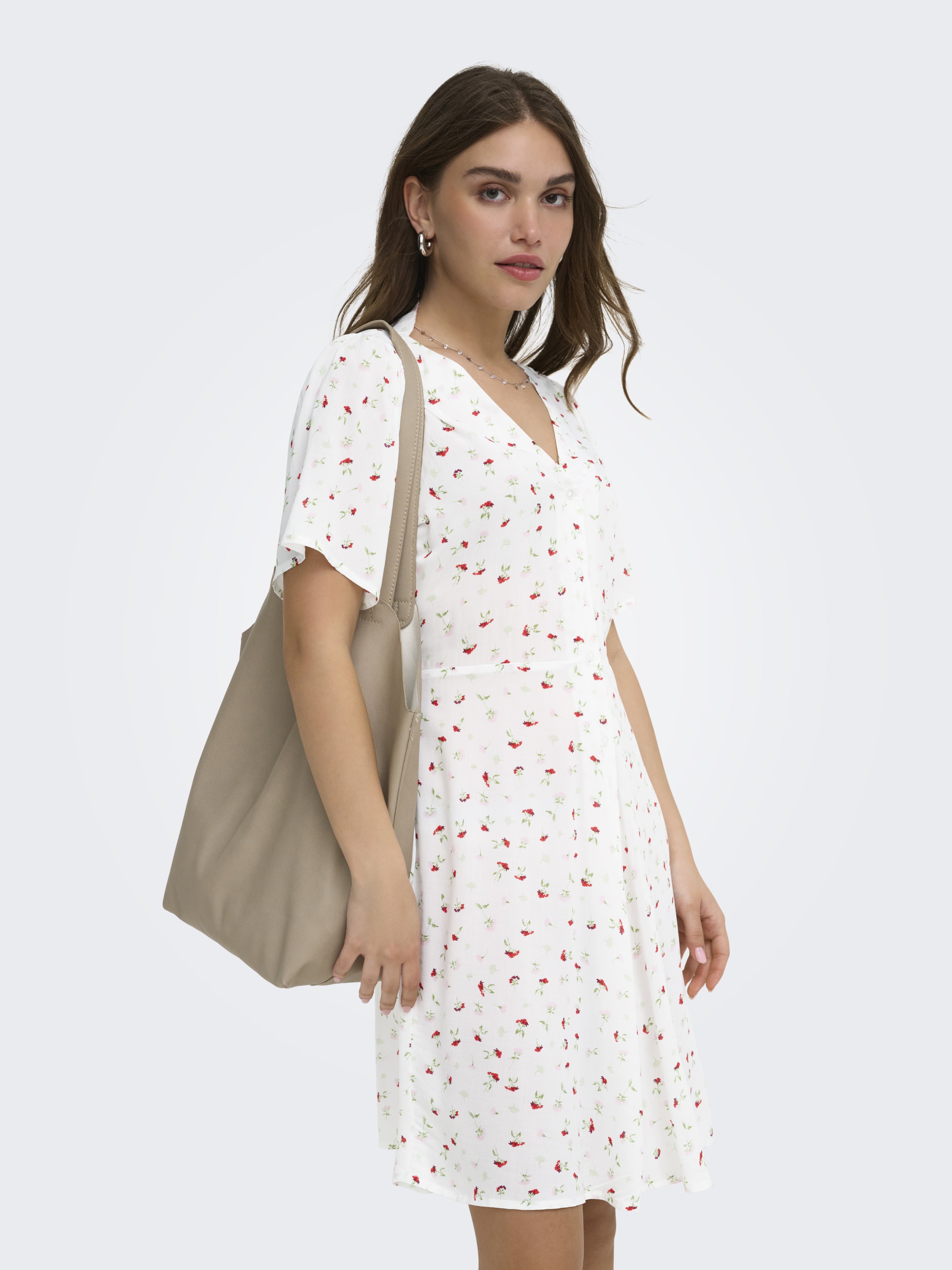 Only Damen Kleider Cloud Dancer/Lu
