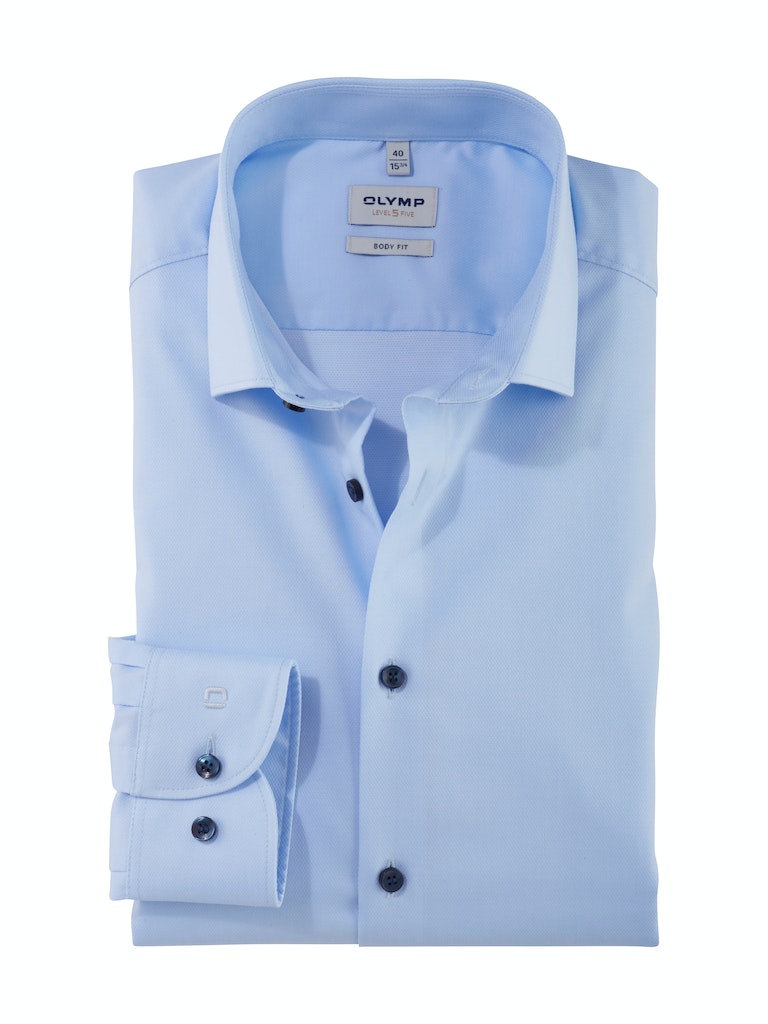 Olymp Herren Hemden lang  Bleu