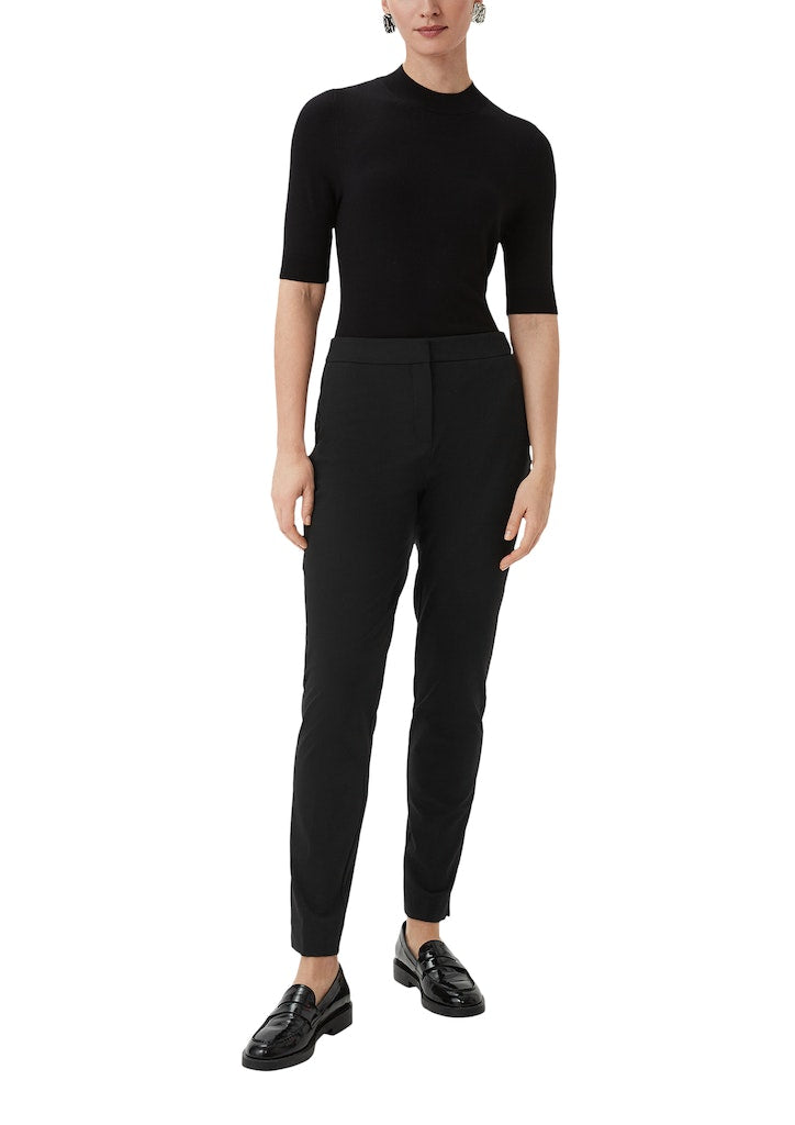 Comma Damen Hosen Grey/Black